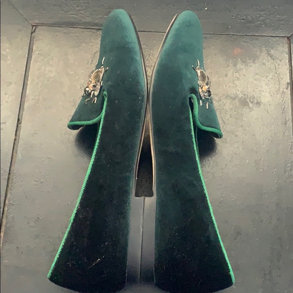 NWT Vintage Havana Sue Hunter Green Velvet flats - Picture 11 of 16